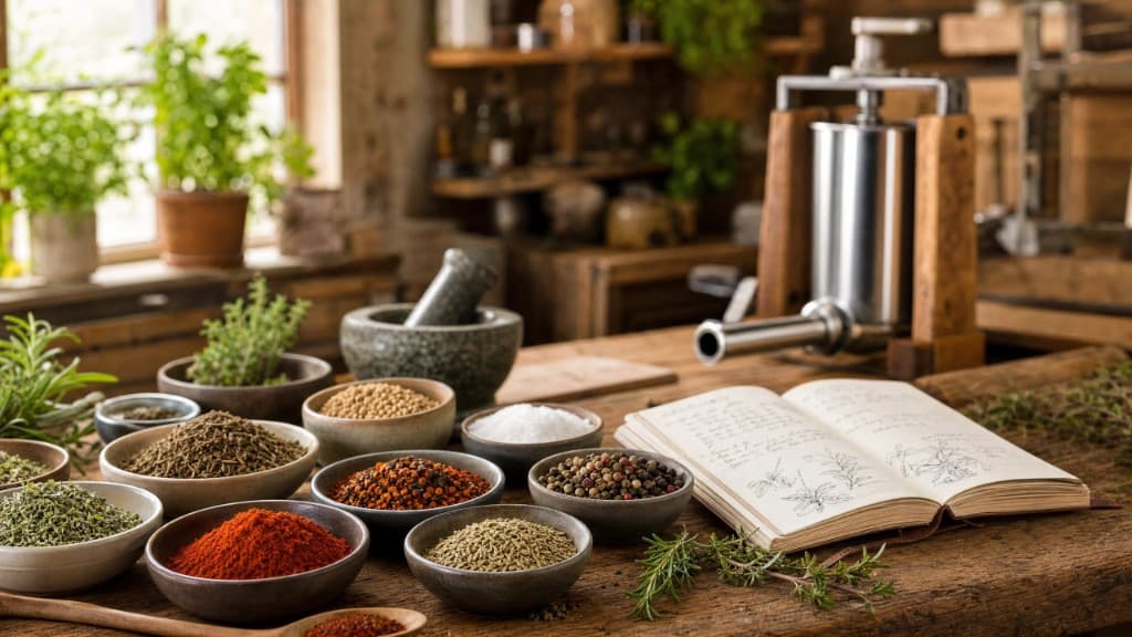Gewürze, Kräuter und Rezeptnotizen — Freiheit für den eigenen Geschmack